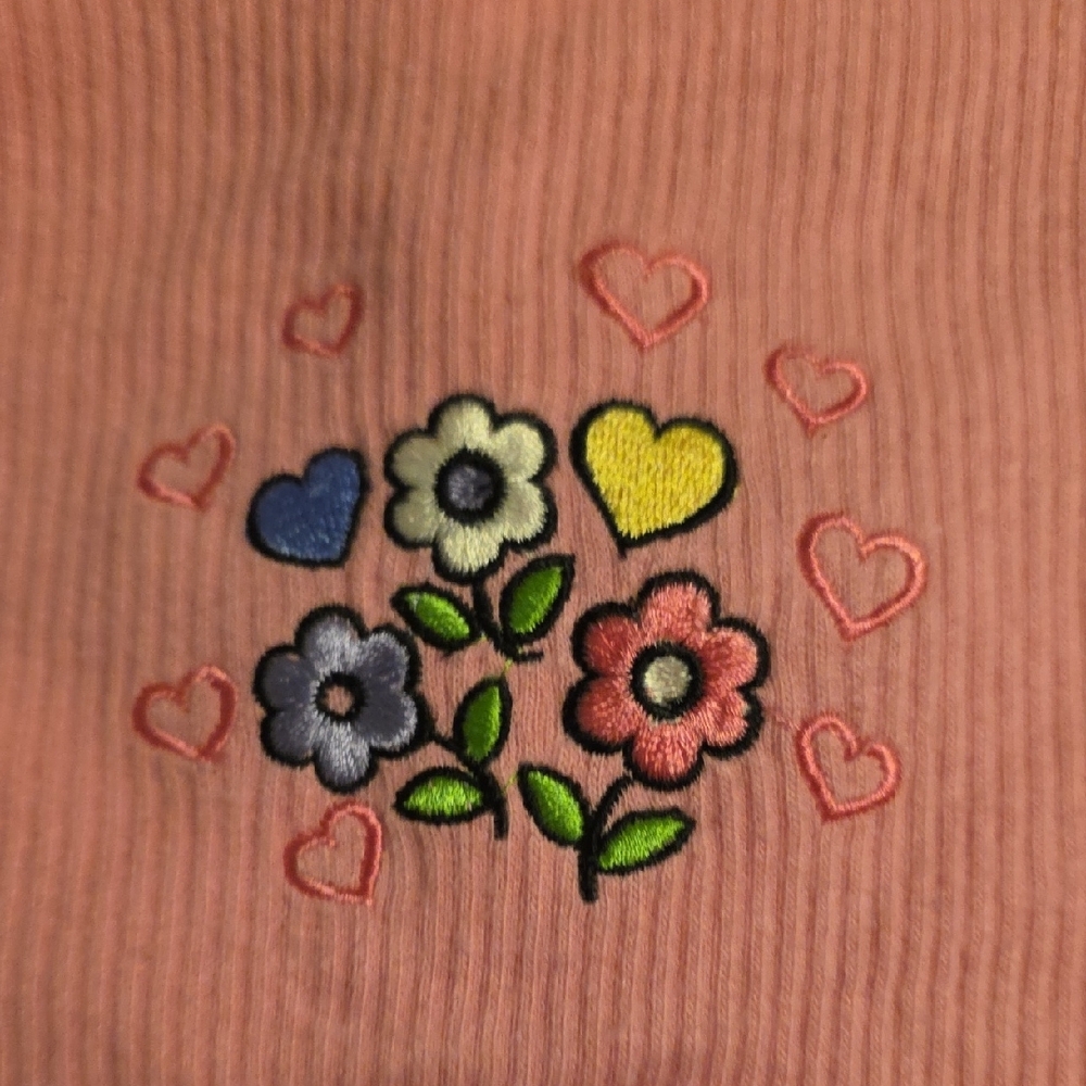 Basic Editions Pink Ribbed Top - Picture 4 of 9